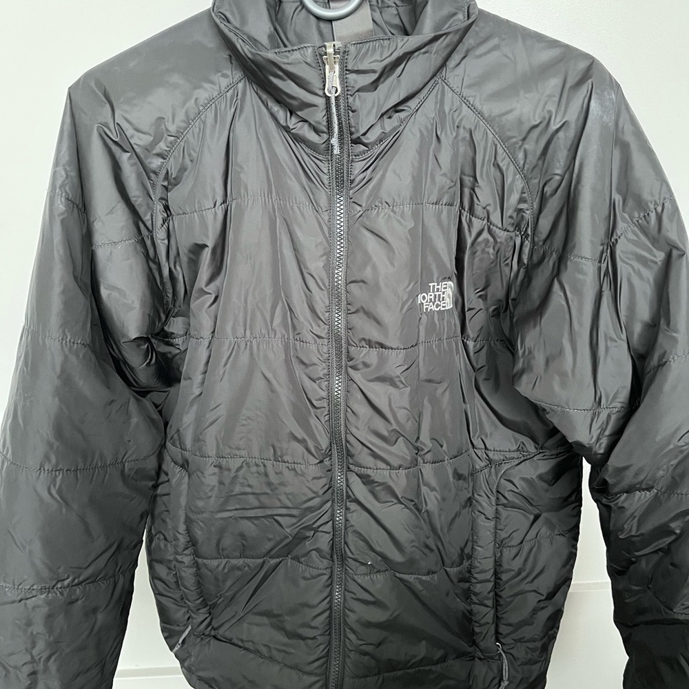 The North Face Black Puffer Jacket with High Collar